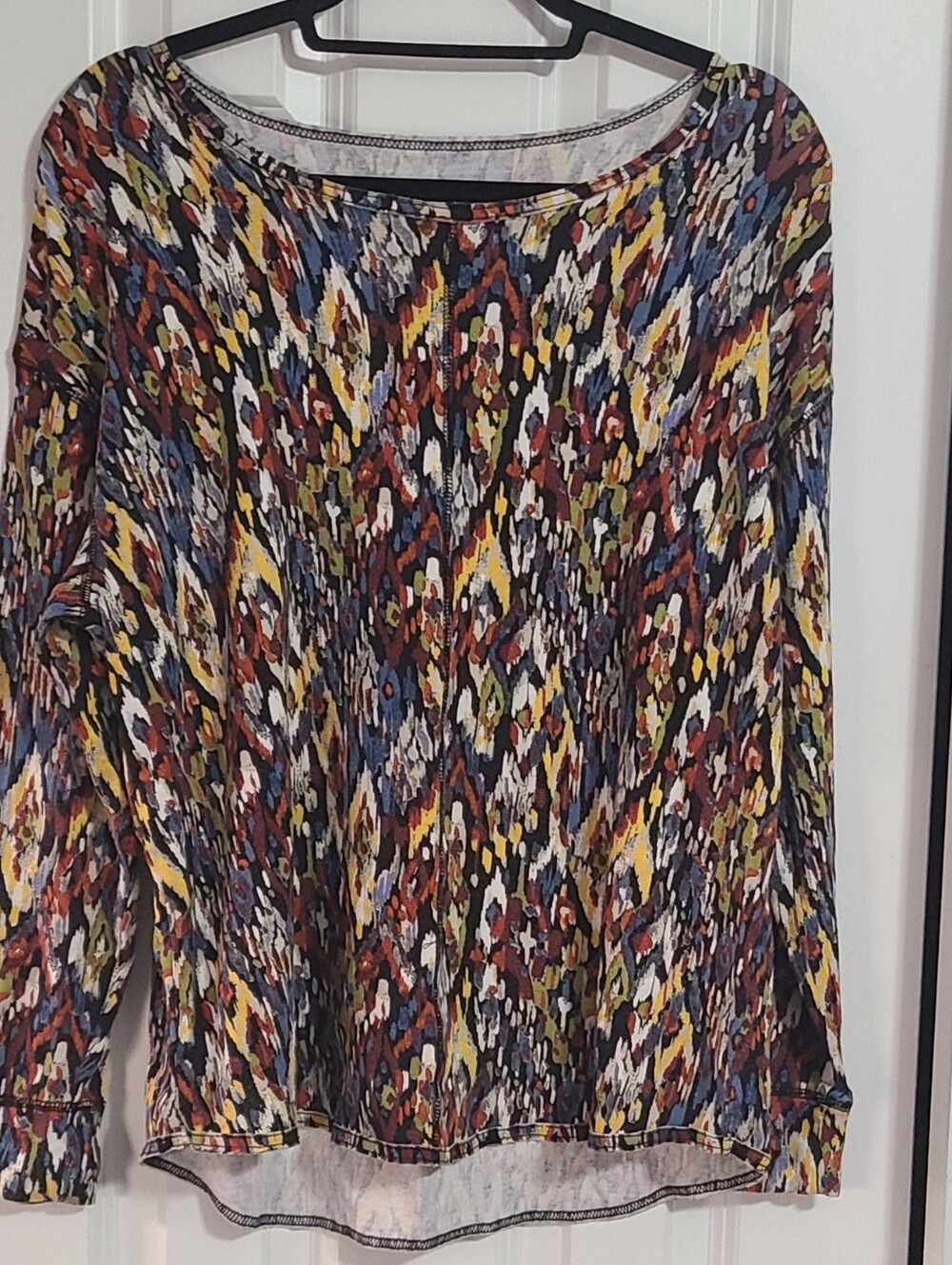 Multicolor Printed Women's Blouse - Vibrant Abstract Pattern